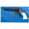 Image 1 : Factory Engraved Colt Third Generation Single Action Army Revolver with Ivory Grips and Original Box
