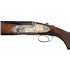 Image 2 : Signed Engraved Gold Inlaid Bertuzzi Chuck Yeager Over/Under Shotgun with Case