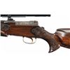 Image 2 : Magnificent Engraved Gold Inlaid Mauser Model 66S Bolt Action Rifle with Scope and Carved Stock