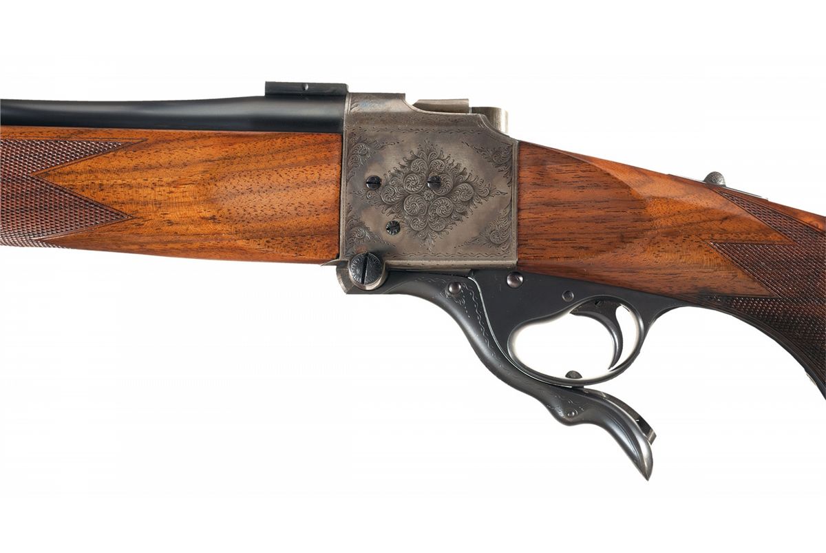 Custom Engraved Griffin & Howe Marked Farquharson Style Single Shot Rifle