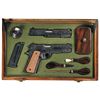 Image 1 : Spectacular Cased Jan Gwinnell Signed Factory Master Engraved Colt Gold Cup National Match Semi-auto