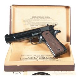 Exceptional Early Production Colt Ace .22 Automatic Pistol with Original Serialized Box and Test Tar