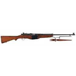 Exceptional Desirable World War II Model 1941 Johnson Semi-Automatic Rifle with Bayonet and Scabbard