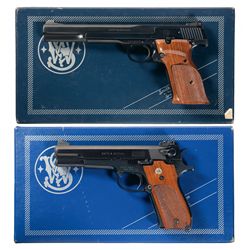 Collector's Lot of Two Smith & Wesson Semi-Automatic Bullseye Pistols with Boxes