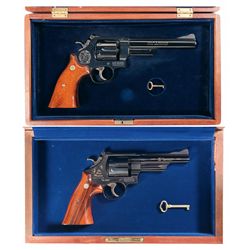 Two Cased Smith & Wesson Commemorative Double Action Revolvers