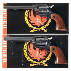 Two Boxed Ruger Single Six Single Action Revolvers