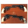 Image 1 : Cased Set of Four Iver Johnson Commemorative 100th Year Double Action Revolvers
