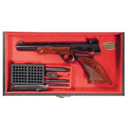 Cased Belgian Browning Medalist Semi-Automatic Target Pistol with Weight Set