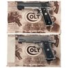 Image 1 : Two Enhanced Colt Semi-Automatic Pistols with Cases