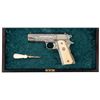 Image 1 : Cased Engraved Colt Combat Commander Semi-Automatic Pistol with Ivory Grips