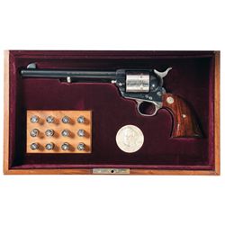 Cased Colonel Sam Colt Sesquicentennial Commemorative Single Action Army Revolver with Book