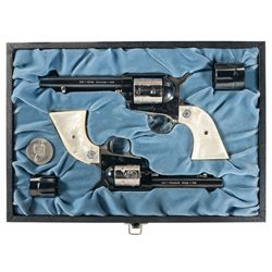Two Colt Nevada Centennial Single Action Army Revolvers with Commemorative Case