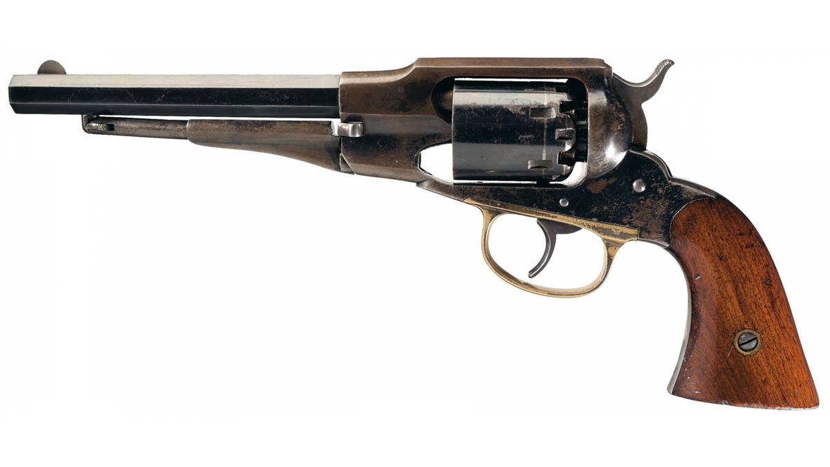 Very Fine Remington Rider Percussion Double Action New Model Belt Revolver