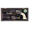 Image 1 : Rare Rosewood Cased, Factory Engraved, Inscribed Colt Factory Presentation Model 1849 Pocket Revolve