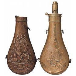 Two Powder Flasks