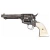Image 1 : Black Powder Colt Single Action Army Revolver with New York Style Engraving and Steer Head Carved Pe