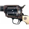 Image 2 : Magnificent Pre-War Colt Single Action Army Revolver with Carved Steer Head Ivory Grips and Original