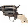 Image 2 : Pre-World War II Colt Single Action Army Revolver in 32 WCF with Carved Steer  Head Pearl Grips