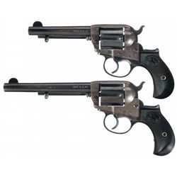 Collector's Lot of Two Colt 1877 Double Action Revolvers