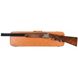 Excellent Cased Belgium Browning Pigeon Grade Superposed Shotgun