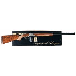 R. Greco Signed and Engraved Diana Grade Belgian Browning Superposed Skeet 20 Gauge Shotgun with Box