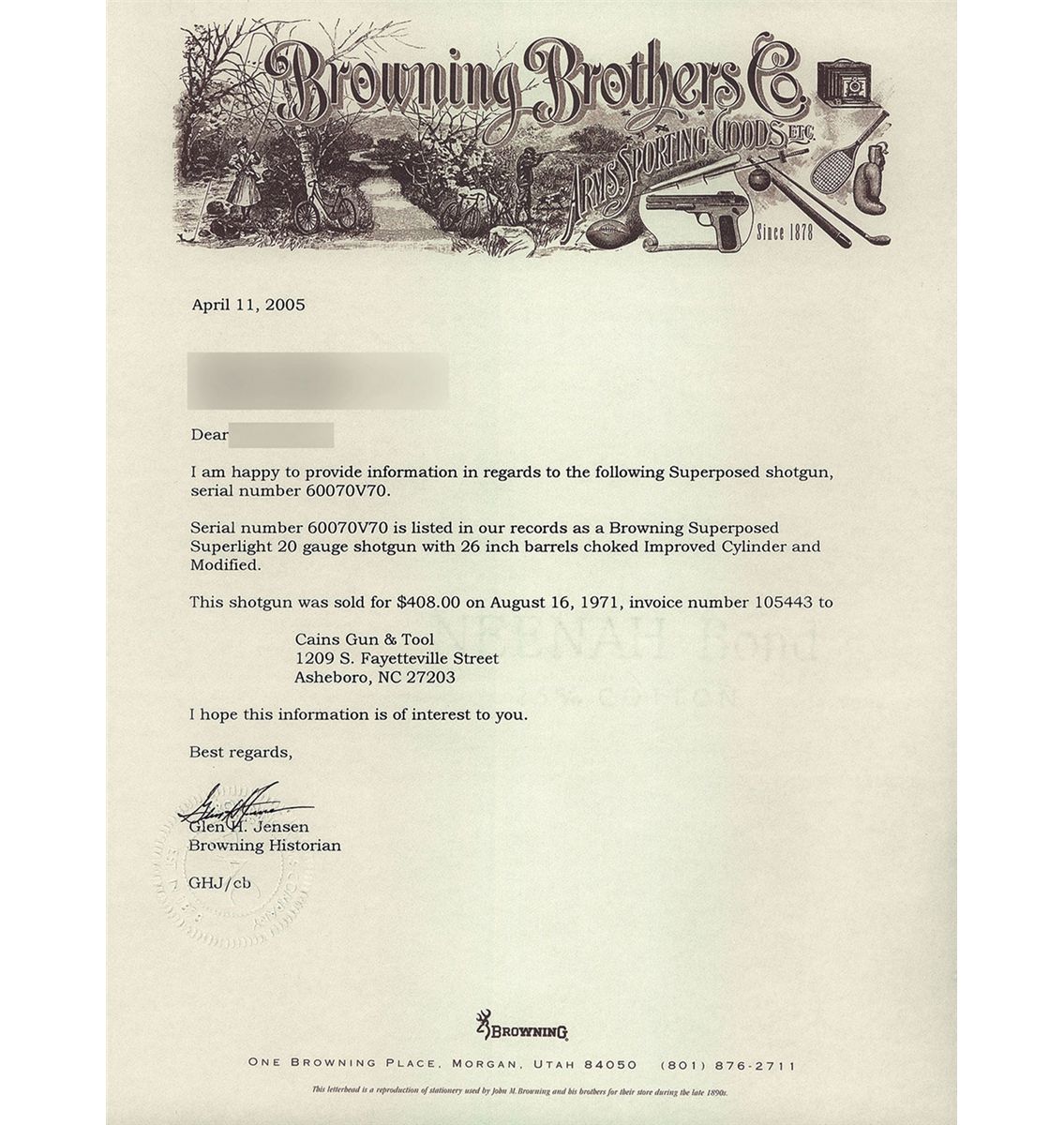 Belgian Browning Superposed Superlight 20 Gauge Shotgun with Box and