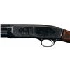 Image 2 : Engraved Winchester Model 42 Slide Action Skeet Shotgun with Straight Grip Stock