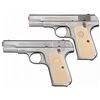 Image 1 : Pair of Colt Model 1908 .380 Semi-Automatic Pocket Pistols