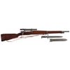 Image 1 : World War II U.S. Remington Model 1903-A4 Bolt Action Sniper Rifle with Sling and Bayonet