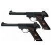 Image 4 : Scarce Pair of Hi Standard U.S. Marked Supermatic Model 103 Semi Automatic Pistols