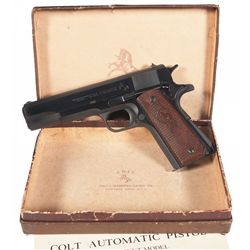Excellent Colt Government Model Semi-Automatic Pistol with Box and .22 Conversion Kit
