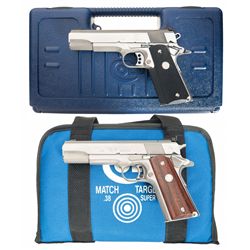 Two Colt Semi-Automatic Pistols with Cases