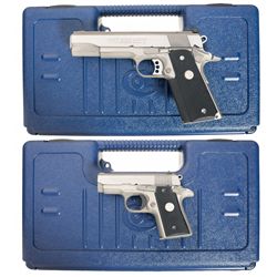 Two Colt Semi-Automatic Pistols with Cases