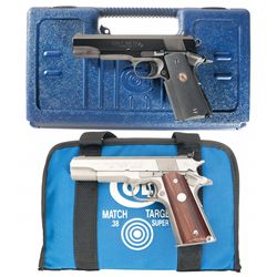 Two .38 Caliber Colt Pistols with Cases