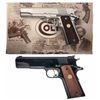 Image 1 : Collector's Lot of Two Colt MK IV Series 70 Gold Cup National Match Semi-Automatic Pistols