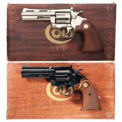 Collector's Lot of Two Boxed Colt Diamondback Double Action Revolvers