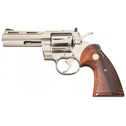 Colt Python Double Action Revolver in Nickel Finish