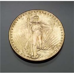 U.S. St. Gaudens Twenty Dollar Gold Coin, Dated 1924 $400 - $500...