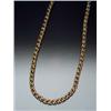 Image 1 : Tested 14-Karat Yellow Gold Polished and Textured Twin Ring-Link Vest Chain Circa 1930 The small...