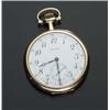 Image 1 : American 14-Karat Yellow Gold Open-Face Pocket Watch, Waltham Circa 1905 Back of case monogrammed...