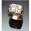 Image 1 : Gentleman's 14-Karat Yellow Gold and Diamond Cluster Ring Set with one old mine cut diamond weigh...
