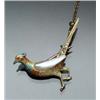 Image 1 : Tested 14-Karat Yellow Gold, Polychrome Enamel, Freshwater Pearl and Diamond Pheasant Brooch The...
