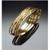 Image 1 : Four Individual Indian 22-Karat Yellow Gold Bright-Cut and Textured Finish Bangle Bracelets Weigh...