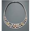 Image 1 : 18-Karat Tricolor Gold and Diamond Necklace Set with approximately seven hundred white and fancy...