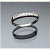 Image 1 : Platinum and Diamond Wedding Band Set with nine round brilliant cut diamonds weighing approximate...