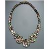 Image 1 : 18-Karat Yellow Gold, Multicolored Oval and Round Faceted Tourmaline Necklace Approximate weight...