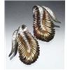 Image 1 : Pair of 18-Karat Yellow and White Gold Clip-Back Earrings Each set with twenty-two graduated sing...
