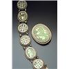 Image 1 : Victorian Tested 14-Karat Yellow Gold and Green Foil-Back Bracelet and Locket Brooch Last Quarter...