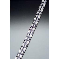 14-Karat White Gold, Blue Sapphire and Diamond Bracelet Set with two hundred seventy-six square c...