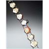 Image 1 : Asian Silver, Porcelain and Enamel Decorated Seven Mask Bracelet Mid 20th Century Length: 7 in (1...